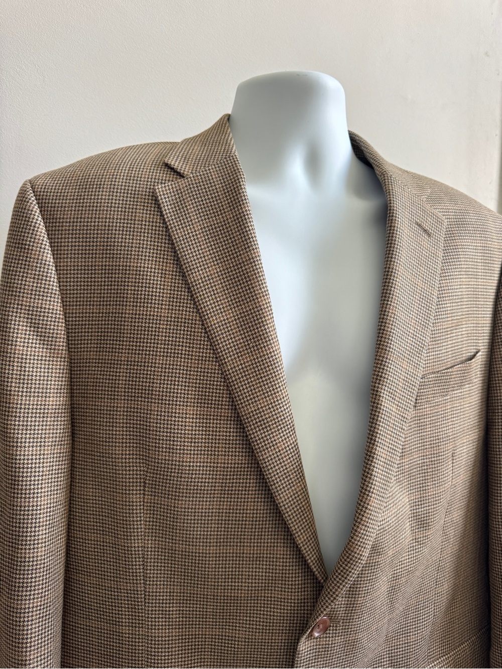Vintage green label Lauren Ralph Lauren Tan Glen Plaid Sport Coat - Picture 2 of 14